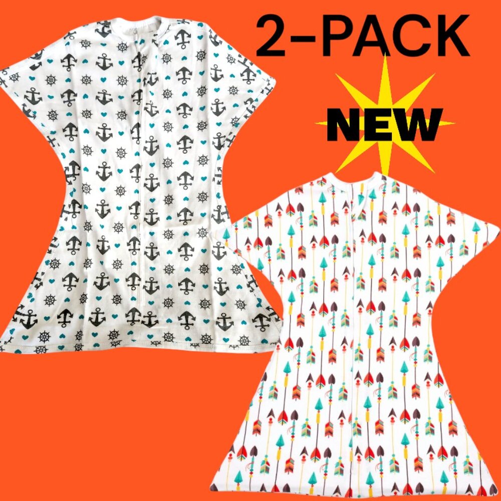 2-PACK Zipadee Zip Sleeping Baby Swaddle Transition XS 3-6 Months‎ NEW